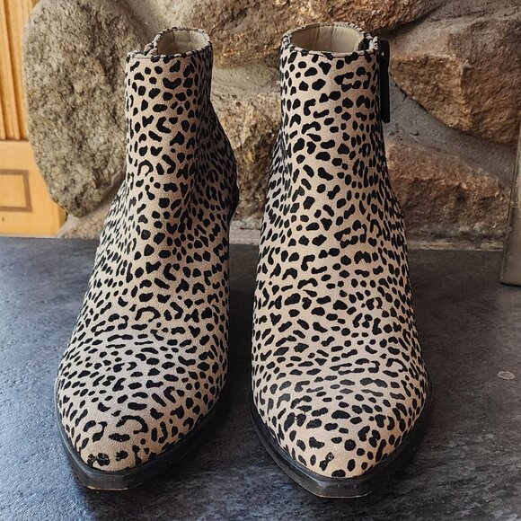1. State Leopard Print Kipp Wedge Booties Size 9M - Picture 6 of 15